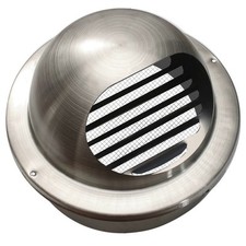 Edelstahl 120mm Ablufthaube Dunstabzug Lüftungsgitter Lufthaube Lammellengitter 