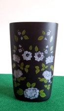 Schwarze Glas Vase Ovale Form