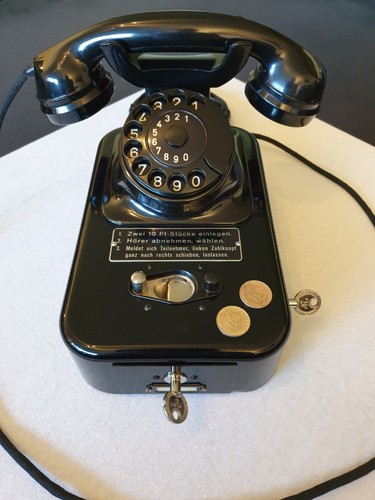 Altes telefon münztelefon - telefon, mt