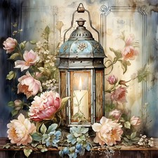 Wandbild laterne windlicht - wandbild,