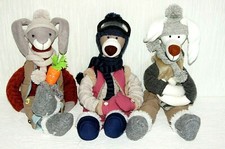 Vintage Bären Hase Hund Handarbeit Deko Baby Kind Tier Geschenk Geburtstag 