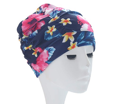 Damen badekappe blumenmuster - badekappe,