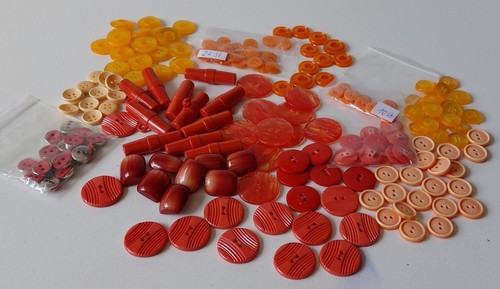 Konvolut rot orange knöpfe - orange,