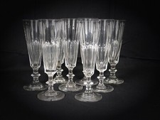 Antike französische Champagnerflöten, 19. Jahrhundert, 8 Stück