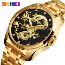 SKMEI Luxus Goldener Drache