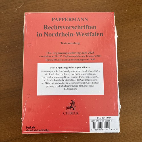 Rechtsvorschriften - , in