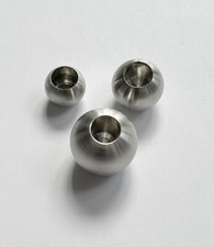 Edelstahl Kugel Ø 20 25 30 mm mit Sackloch 12,2 mm Vollmaterial V2A massiv VA