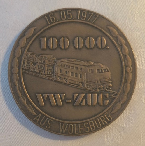 Medaille 100000 zug aus - 100000., vw-zug
