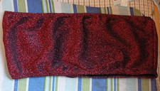 Bandeau Top , bauchfrei, Glitzer in Rot - Größe L - Länge 15 cm