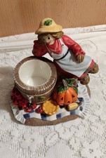 Partylite Teelichthalter Erntehüter Vogelscheuche Votivhalter Herbst Halloween 