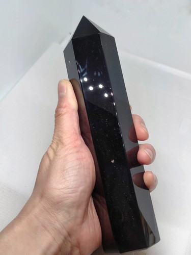 Schwarzer obsidian obelisk - obsidian,