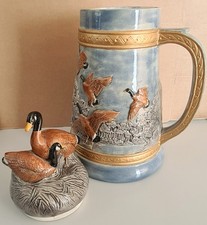 Bierkrug mit Deckel XXL Wildgänsen/Wildenten 3L