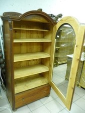 5193. Alte Wiener Barock Vitrine Schrank Vitrinenschrank Nussbaumfurnier