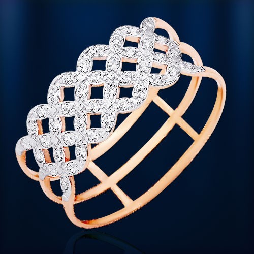 Rotgold ring rose gold 585 - ring,