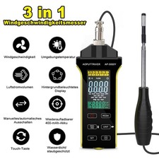 Thermo-Anemometer Windgeschwindigkeit Luftvolumen Messgerät mit ausfahrbarer Son