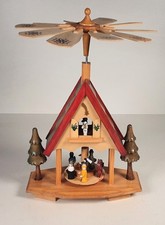 alte Weihnachtspyramide, Holz, Deko, Weihnachten, Kerzenhalter FEHLEN, Vintage