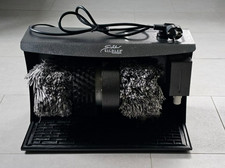 Sichler PROFI Schuhputz-Maschine, Hammerlack, 3 Bürsten, Schuhcreme-Spender