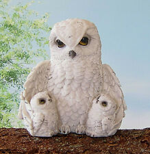 Schneeeule mit 2 Jungen H:21cm