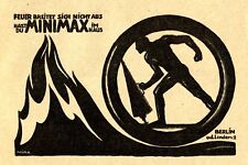 Feuerlöscher Minimax Reklame 1922 Berlin Werbung Mira