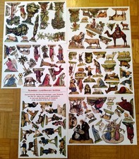 Weihnachtskrippe Papier Pappe Krippe Riesengebirge Königgrätz volkstümlich 95 T.