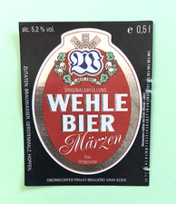 Altes Bieretikett - Beer Label , Brauerei GRAF - EDER  , Oberndorf / BW #1857#