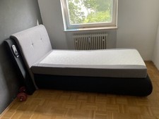 Boxspringbett 90x200 120x200 140x200 Einzelbett mit Bettkasten + LED Beleuchtung
