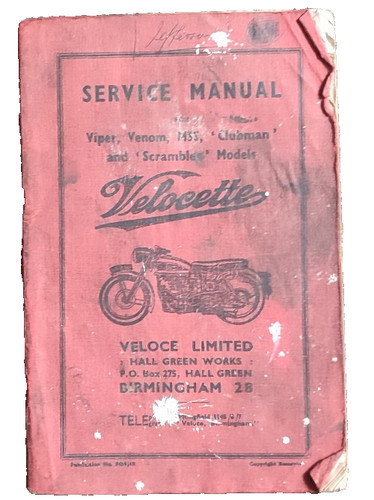 Velocette viper venom mss - velocette,