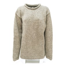 Pullover Wolle Creme Beige Herren Schafswolle (M,L,XL) Natur Nepal Geschenk