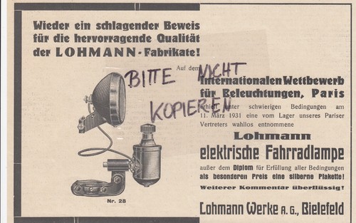 Bielefeld werbung 1931 - bielefeld,,