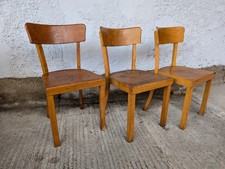 50er Vintage Esszimmer Stuhl Frankfurter Küchenstuhl Kneipenstuhl Holzstuhl 1/3