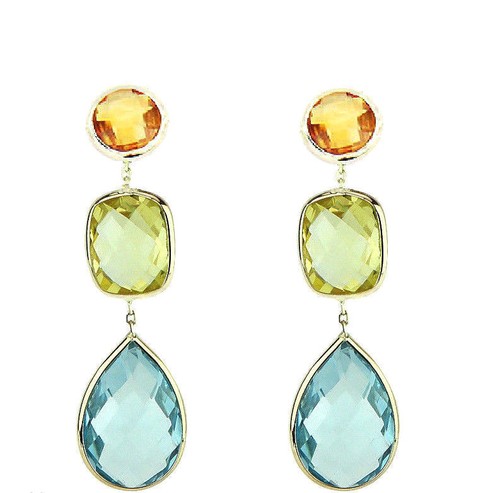 Karat gelbgold edelstein - 14,
