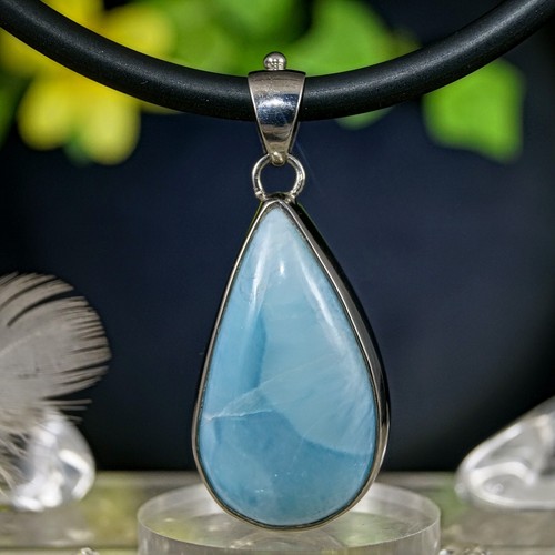 Larimar anhänger silber - silber, 925