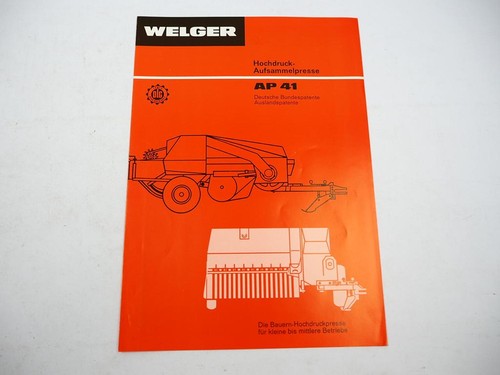 Original prospekt welger - prospekt,