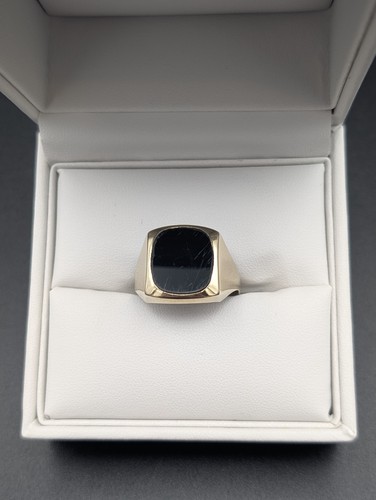 Siegelring mit schwarzem onyx - siegelring,