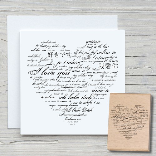 Stempel herzschrift - herzschrift,
