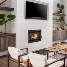 Kratki Kamineinsatz Gusseisen MAJA 8 kW Ø 200 Kamine Schwarz