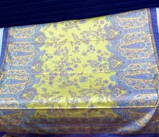 BASSETTI Tischdecke Indian Roses gelb grau 150/250cm Neu Baumw. neue Kollektion