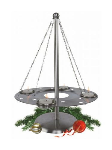 Edelstahl adventskranz - edelstahl,