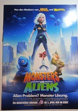 Filmplakat MONSTERS VS. ALIENS A1 Kinoposter Animation Dreamworks