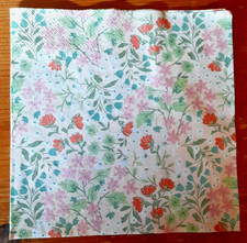 Serviettentechnik 5 Servietten Blumenmotiv kleine Blumen zum Basteln und Sammeln