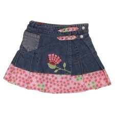 Oilily, Wickelrock, Größe: 98, Blau/Mehrfarbig, Baumwolle, Blumen, Mädchen #6SD