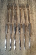 WMF  Fischbesteck 6 Messer 6 Gabel 12 tlg