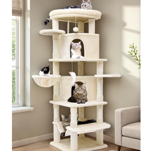 Kratzbaum beige groß - beige,