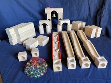 HABA Kugelbahn 1136  Großer Bausatz mit 42 Teilen aus massiven Buchholz