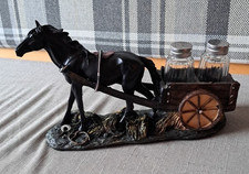 Menage Salz Pfeffer mit Pferd und Wagen Design
