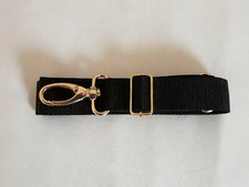 Tragegurt braun schwarz Gold 30mm Schulterriemen Gurtband Karabiner Schieber