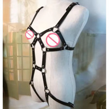 PU Leder Handfesseln Armbinder Halsband Ganzkörper Harness Bondage DE Roleplay