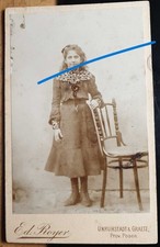 Mädchen Erna Neumann geb. Neumann  CDV Ed. Royer Unruhstadt & Graetz Prov. Posen