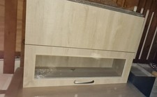 Hängeschrank Küche, Holz und Glas, hellbraun, neu ♡