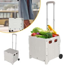 Einkaufstrolley Klappbar Shopping Trolley Einkaufswagen mit Rollen Einkaufshilfe